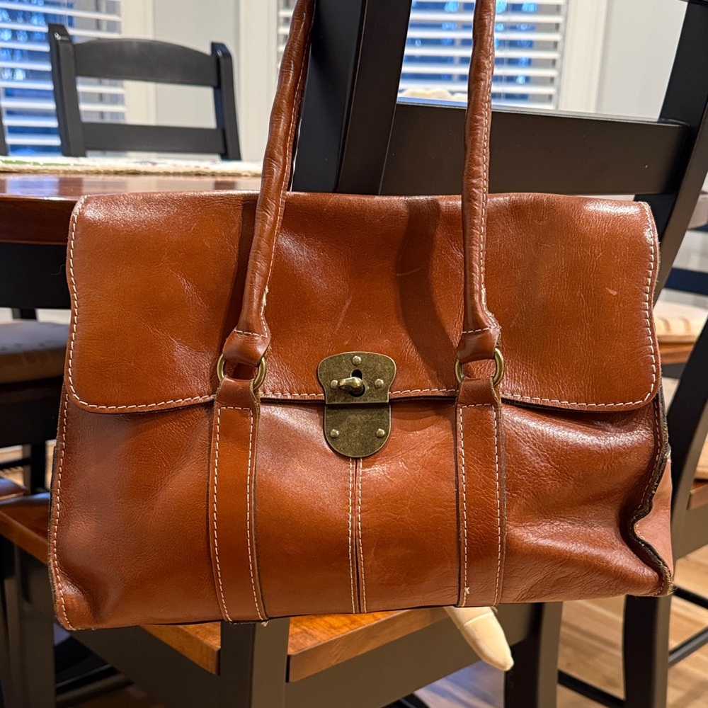Patricia Nash Brown Leather Satchel